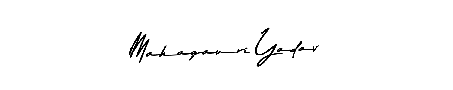 Similarly Asem Kandis PERSONAL USE is the best handwritten signature design. Signature creator online .You can use it as an online autograph creator for name Mahagauri Yadav. Mahagauri Yadav signature style 9 images and pictures png