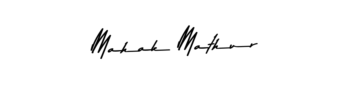 Make a beautiful signature design for name Mahak Mathur. With this signature (Asem Kandis PERSONAL USE) style, you can create a handwritten signature for free. Mahak Mathur signature style 9 images and pictures png