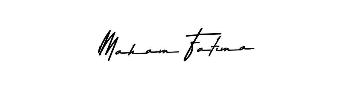 Maham Fatima stylish signature style. Best Handwritten Sign (Asem Kandis PERSONAL USE) for my name. Handwritten Signature Collection Ideas for my name Maham Fatima. Maham Fatima signature style 9 images and pictures png