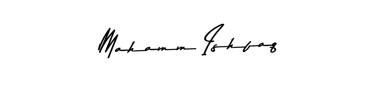 Use a signature maker to create a handwritten signature online. With this signature software, you can design (Asem Kandis PERSONAL USE) your own signature for name Mahamm Ishfaq. Mahamm Ishfaq signature style 9 images and pictures png