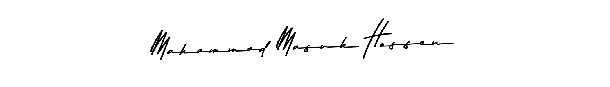 How to make Mahammad Masuk Hossen name signature. Use Asem Kandis PERSONAL USE style for creating short signs online. This is the latest handwritten sign. Mahammad Masuk Hossen signature style 9 images and pictures png