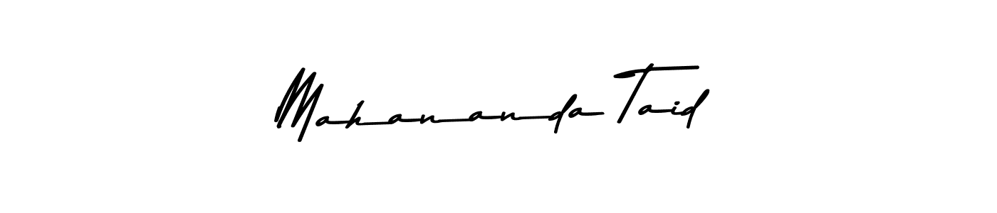 This is the best signature style for the Mahananda Taid name. Also you like these signature font (Asem Kandis PERSONAL USE). Mix name signature. Mahananda Taid signature style 9 images and pictures png