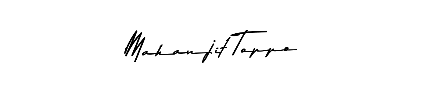 Design your own signature with our free online signature maker. With this signature software, you can create a handwritten (Asem Kandis PERSONAL USE) signature for name Mahanjit Toppo. Mahanjit Toppo signature style 9 images and pictures png