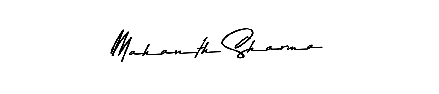 The best way (Asem Kandis PERSONAL USE) to make a short signature is to pick only two or three words in your name. The name Mahanth Sharma include a total of six letters. For converting this name. Mahanth Sharma signature style 9 images and pictures png