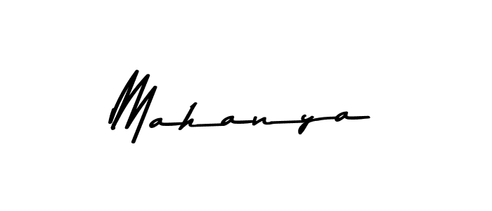 Make a beautiful signature design for name Mahanya. With this signature (Asem Kandis PERSONAL USE) style, you can create a handwritten signature for free. Mahanya signature style 9 images and pictures png