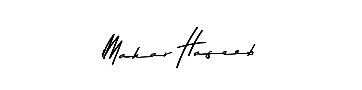 This is the best signature style for the Mahar Haseeb name. Also you like these signature font (Asem Kandis PERSONAL USE). Mix name signature. Mahar Haseeb signature style 9 images and pictures png