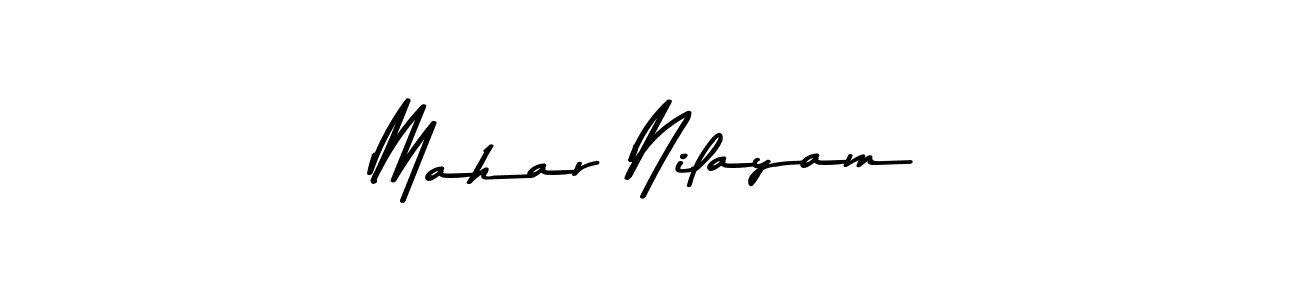 Also You can easily find your signature by using the search form. We will create Mahar Nilayam name handwritten signature images for you free of cost using Asem Kandis PERSONAL USE sign style. Mahar Nilayam signature style 9 images and pictures png