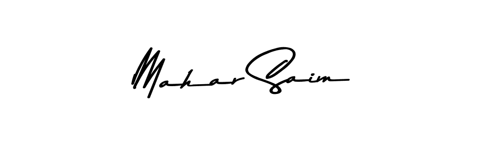 This is the best signature style for the Mahar Saim name. Also you like these signature font (Asem Kandis PERSONAL USE). Mix name signature. Mahar Saim signature style 9 images and pictures png