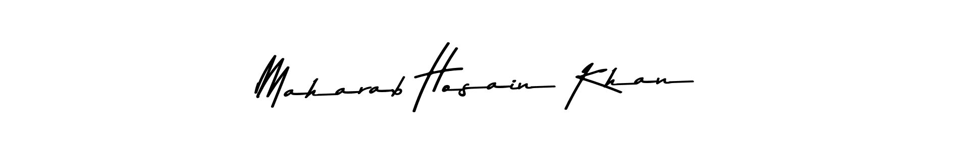 Design your own signature with our free online signature maker. With this signature software, you can create a handwritten (Asem Kandis PERSONAL USE) signature for name Maharab Hosain Khan. Maharab Hosain Khan signature style 9 images and pictures png