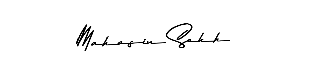 Make a beautiful signature design for name Mahasin Sekh. With this signature (Asem Kandis PERSONAL USE) style, you can create a handwritten signature for free. Mahasin Sekh signature style 9 images and pictures png