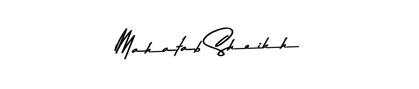 How to make Mahatab Sheikh name signature. Use Asem Kandis PERSONAL USE style for creating short signs online. This is the latest handwritten sign. Mahatab Sheikh signature style 9 images and pictures png