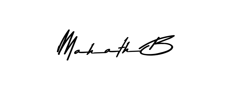 Use a signature maker to create a handwritten signature online. With this signature software, you can design (Asem Kandis PERSONAL USE) your own signature for name Mahath B. Mahath B signature style 9 images and pictures png