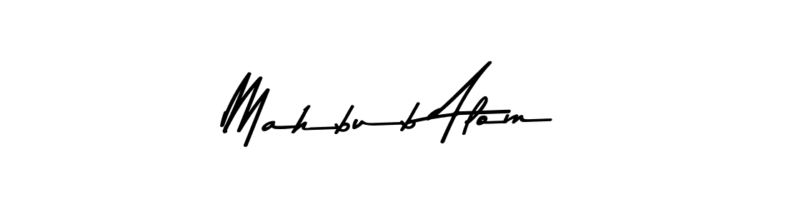 The best way (Asem Kandis PERSONAL USE) to make a short signature is to pick only two or three words in your name. The name Mahbub Alom include a total of six letters. For converting this name. Mahbub Alom signature style 9 images and pictures png