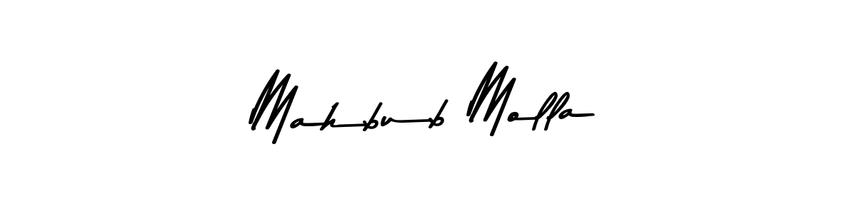 How to make Mahbub Molla name signature. Use Asem Kandis PERSONAL USE style for creating short signs online. This is the latest handwritten sign. Mahbub Molla signature style 9 images and pictures png