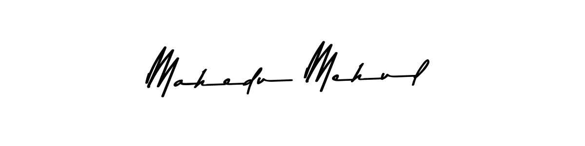 Make a beautiful signature design for name Mahedu Mehul. With this signature (Asem Kandis PERSONAL USE) style, you can create a handwritten signature for free. Mahedu Mehul signature style 9 images and pictures png