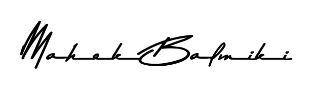 Get inspired by this graceful Asem Kandis PERSONAL USE signature style for name Mahek Balmiki. Smooth loops and balanced proportions for everyday use. Mahek Balmiki signature style 9 images and pictures png