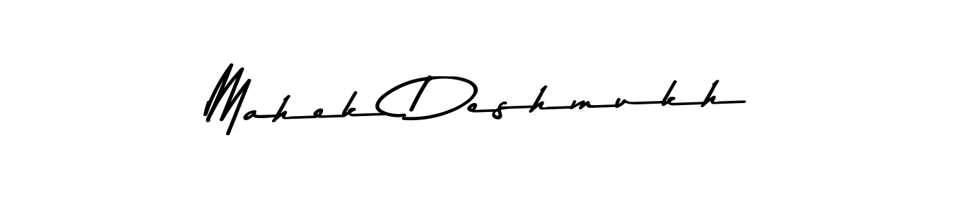 This is the best signature style for the Mahek Deshmukh name. Also you like these signature font (Asem Kandis PERSONAL USE). Mix name signature. Mahek Deshmukh signature style 9 images and pictures png
