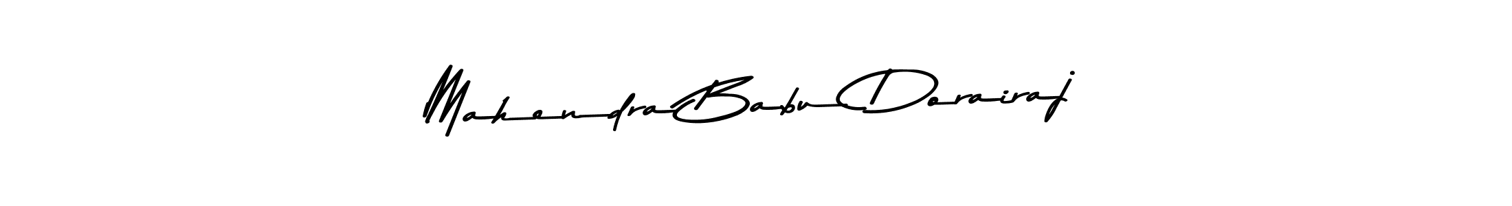 How to make Mahendra Babu Dorairaj name signature. Use Asem Kandis PERSONAL USE style for creating short signs online. This is the latest handwritten sign. Mahendra Babu Dorairaj signature style 9 images and pictures png