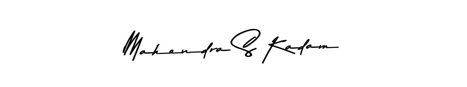 How to make Mahendra S Kadam name signature. Use Asem Kandis PERSONAL USE style for creating short signs online. This is the latest handwritten sign. Mahendra S Kadam signature style 9 images and pictures png