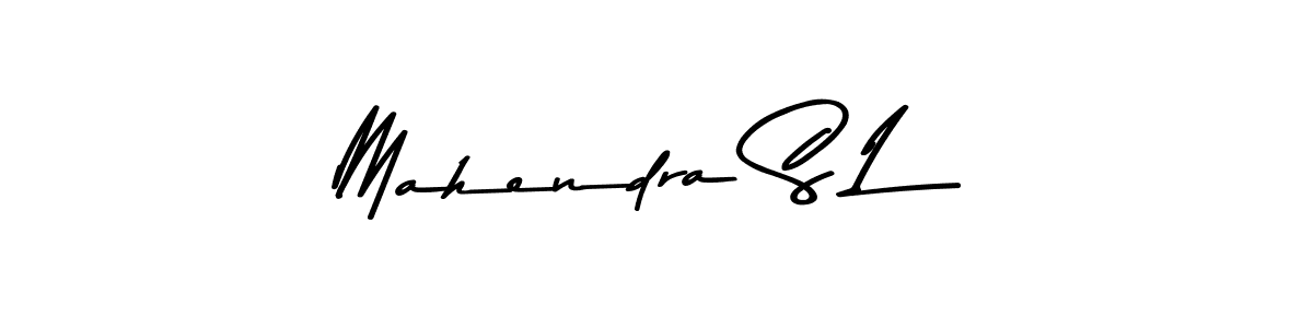 How to Draw Mahendra S L signature style? Asem Kandis PERSONAL USE is a latest design signature styles for name Mahendra S L. Mahendra S L signature style 9 images and pictures png