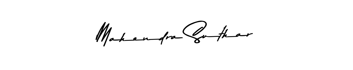 Make a beautiful signature design for name Mahendra Suthar. With this signature (Asem Kandis PERSONAL USE) style, you can create a handwritten signature for free. Mahendra Suthar signature style 9 images and pictures png