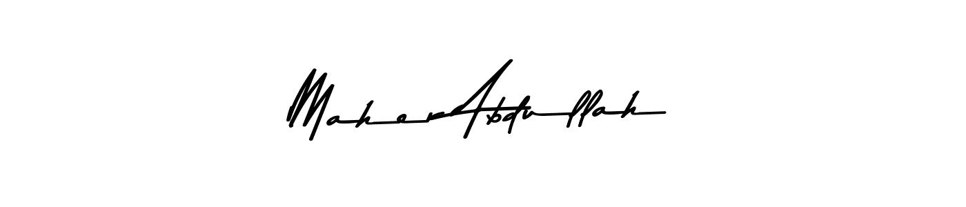 Make a beautiful signature design for name Maher Abdullah. With this signature (Asem Kandis PERSONAL USE) style, you can create a handwritten signature for free. Maher Abdullah signature style 9 images and pictures png
