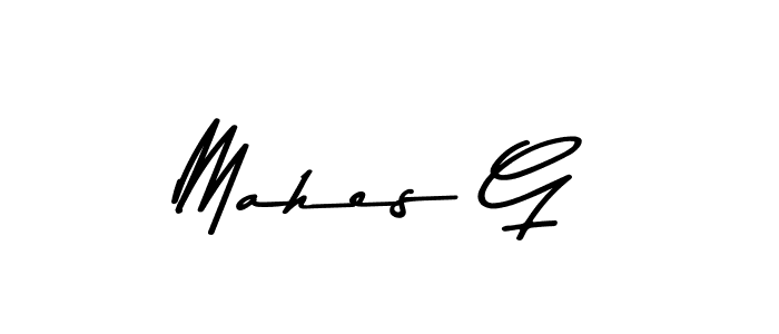 Create a beautiful signature design for name Mahes G. With this signature (Asem Kandis PERSONAL USE) fonts, you can make a handwritten signature for free. Mahes G signature style 9 images and pictures png