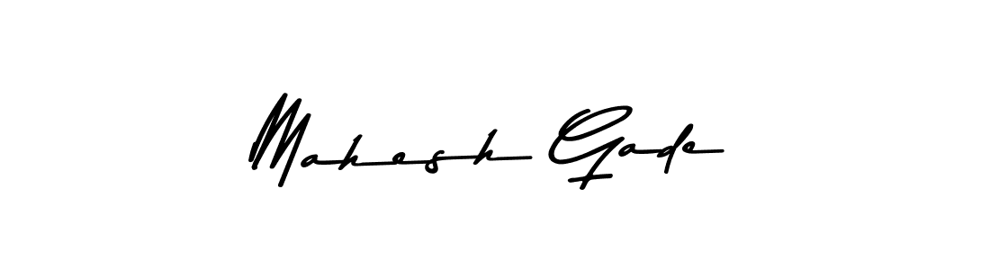 Create a beautiful signature design for name Mahesh Gade. With this signature (Asem Kandis PERSONAL USE) fonts, you can make a handwritten signature for free. Mahesh Gade signature style 9 images and pictures png