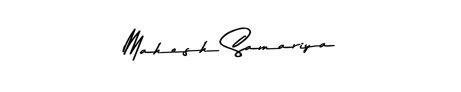 Make a beautiful signature design for name Mahesh Samariya. With this signature (Asem Kandis PERSONAL USE) style, you can create a handwritten signature for free. Mahesh Samariya signature style 9 images and pictures png