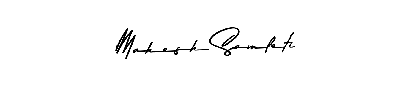 Create a beautiful signature design for name Mahesh Samleti. With this signature (Asem Kandis PERSONAL USE) fonts, you can make a handwritten signature for free. Mahesh Samleti signature style 9 images and pictures png