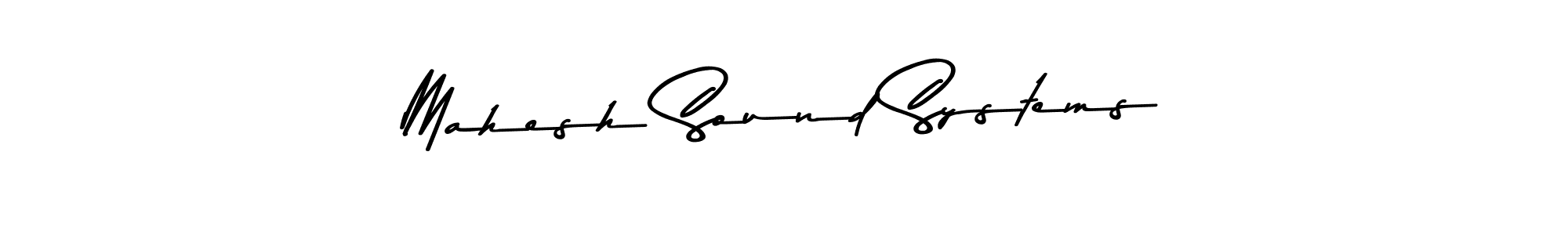 How to make Mahesh Sound Systems name signature. Use Asem Kandis PERSONAL USE style for creating short signs online. This is the latest handwritten sign. Mahesh Sound Systems signature style 9 images and pictures png