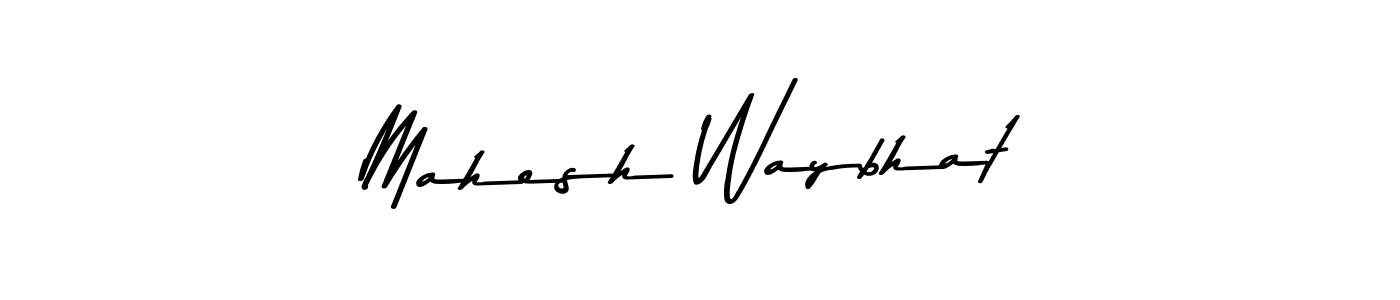 Similarly Asem Kandis PERSONAL USE is the best handwritten signature design. Signature creator online .You can use it as an online autograph creator for name Mahesh Waybhat. Mahesh Waybhat signature style 9 images and pictures png