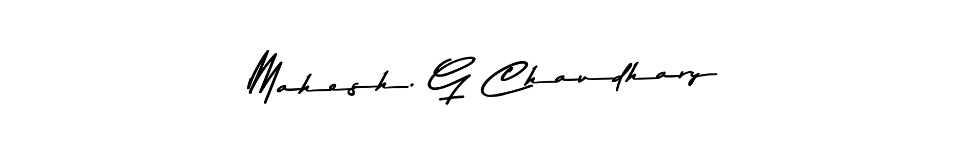 Design your own signature with our free online signature maker. With this signature software, you can create a handwritten (Asem Kandis PERSONAL USE) signature for name Mahesh. G Chaudhary. Mahesh. G Chaudhary signature style 9 images and pictures png