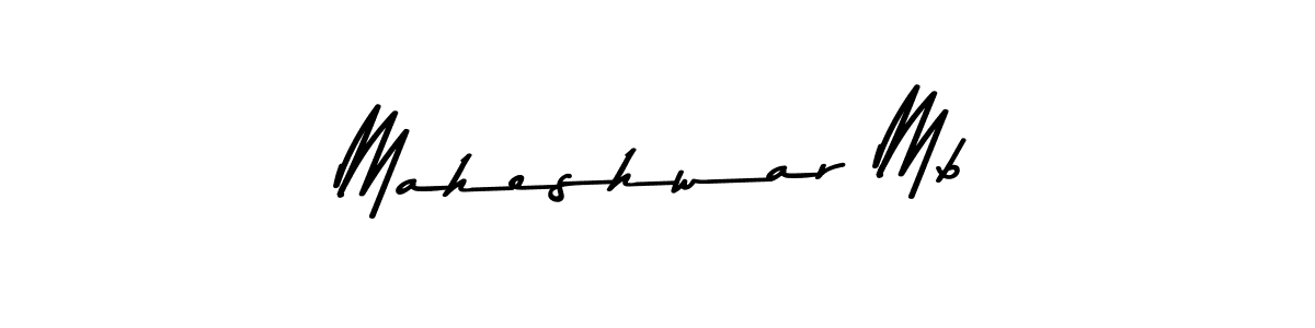 Design your own signature with our free online signature maker. With this signature software, you can create a handwritten (Asem Kandis PERSONAL USE) signature for name Maheshwar Mb. Maheshwar Mb signature style 9 images and pictures png