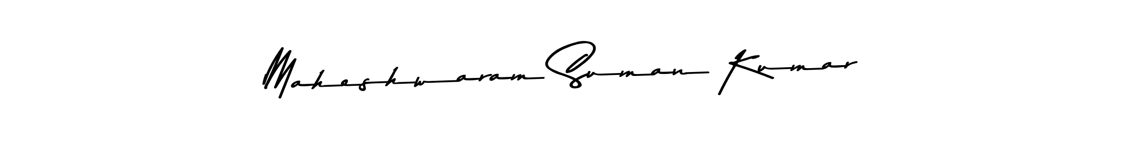 Make a beautiful signature design for name Maheshwaram Suman Kumar. With this signature (Asem Kandis PERSONAL USE) style, you can create a handwritten signature for free. Maheshwaram Suman Kumar signature style 9 images and pictures png