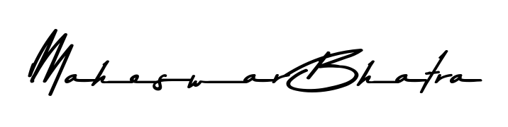 The Asem Kandis PERSONAL USE font gives name Maheswar Bhatra a signature that looks effortless yet distinguished. Download high-res PNG instantly. Maheswar Bhatra signature style 9 images and pictures png