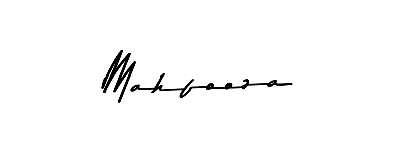 Make a beautiful signature design for name Mahfooza. With this signature (Asem Kandis PERSONAL USE) style, you can create a handwritten signature for free. Mahfooza signature style 9 images and pictures png