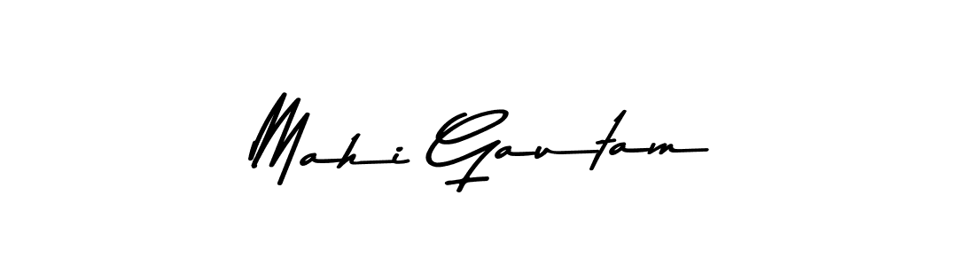 Design your own signature with our free online signature maker. With this signature software, you can create a handwritten (Asem Kandis PERSONAL USE) signature for name Mahi Gautam. Mahi Gautam signature style 9 images and pictures png