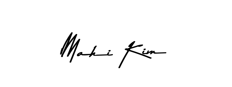 How to make Mahi Kim name signature. Use Asem Kandis PERSONAL USE style for creating short signs online. This is the latest handwritten sign. Mahi Kim signature style 9 images and pictures png