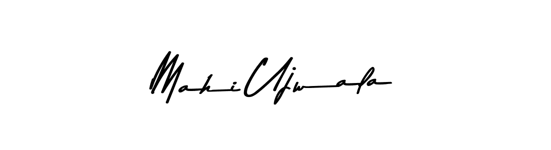 Create a beautiful signature design for name Mahi Ujwala. With this signature (Asem Kandis PERSONAL USE) fonts, you can make a handwritten signature for free. Mahi Ujwala signature style 9 images and pictures png