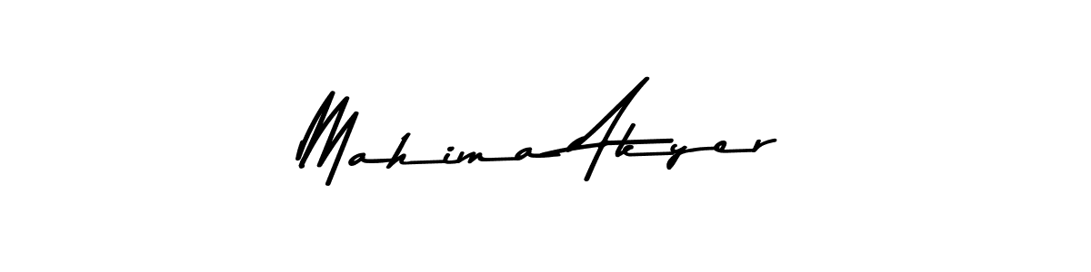 Make a beautiful signature design for name Mahima Akyer. With this signature (Asem Kandis PERSONAL USE) style, you can create a handwritten signature for free. Mahima Akyer signature style 9 images and pictures png