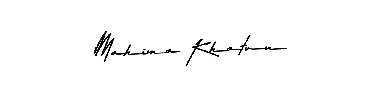 Create a beautiful signature design for name Mahima Khatun. With this signature (Asem Kandis PERSONAL USE) fonts, you can make a handwritten signature for free. Mahima Khatun signature style 9 images and pictures png