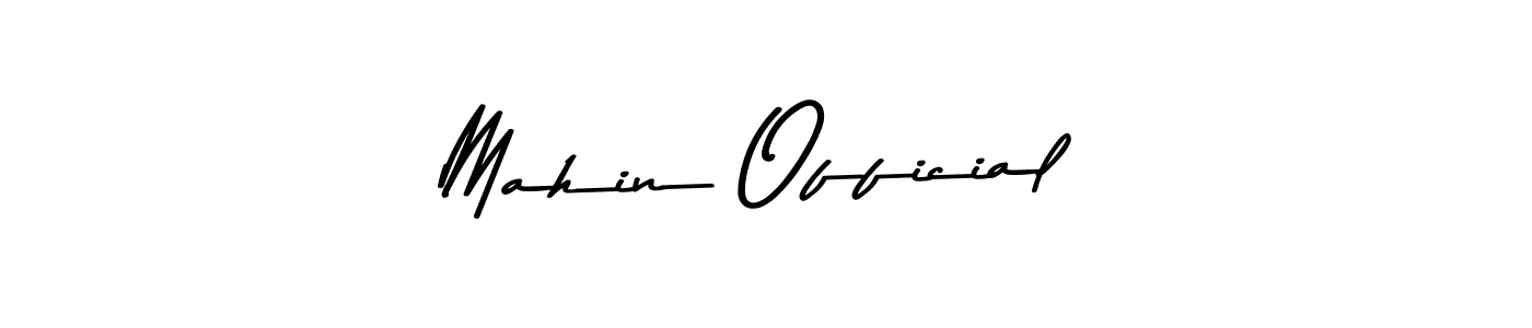 Design your own signature with our free online signature maker. With this signature software, you can create a handwritten (Asem Kandis PERSONAL USE) signature for name Mahin Official. Mahin Official signature style 9 images and pictures png