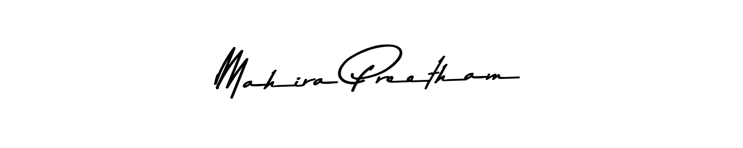 Make a beautiful signature design for name Mahira Preetham. With this signature (Asem Kandis PERSONAL USE) style, you can create a handwritten signature for free. Mahira Preetham signature style 9 images and pictures png