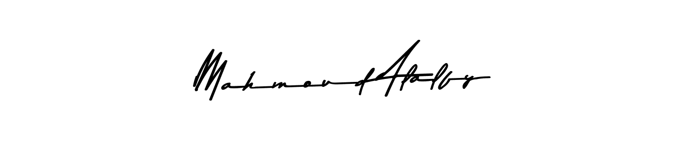 Create a beautiful signature design for name Mahmoud Alalfy. With this signature (Asem Kandis PERSONAL USE) fonts, you can make a handwritten signature for free. Mahmoud Alalfy signature style 9 images and pictures png