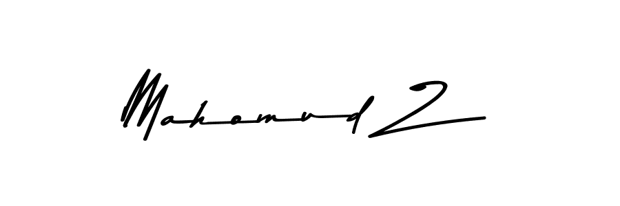 How to make Mahomud Z name signature. Use Asem Kandis PERSONAL USE style for creating short signs online. This is the latest handwritten sign. Mahomud Z signature style 9 images and pictures png