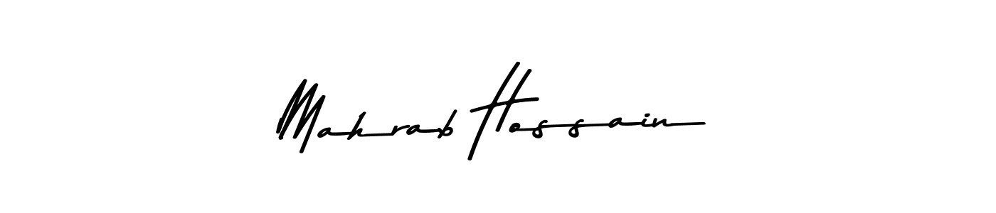 Make a beautiful signature design for name Mahrab Hossain. With this signature (Asem Kandis PERSONAL USE) style, you can create a handwritten signature for free. Mahrab Hossain signature style 9 images and pictures png