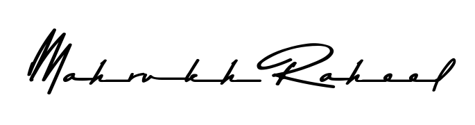 The best way (Asem Kandis PERSONAL USE) to make a short signature is to pick only two or three words in your name. For converting this name Mahrukh Raheel. Mahrukh Raheel signature style 9 images and pictures png