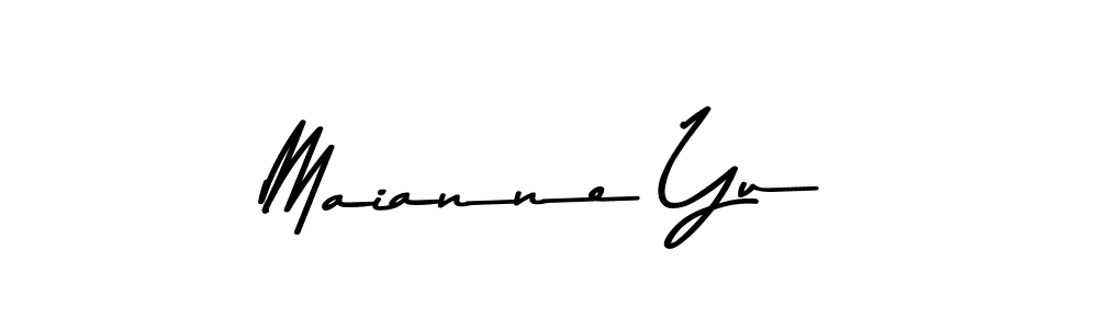 Also You can easily find your signature by using the search form. We will create Maianne Yu name handwritten signature images for you free of cost using Asem Kandis PERSONAL USE sign style. Maianne Yu signature style 9 images and pictures png