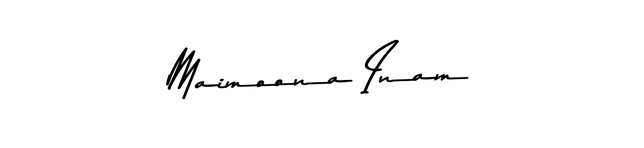 How to make Maimoona Inam signature? Asem Kandis PERSONAL USE is a professional autograph style. Create handwritten signature for Maimoona Inam name. Maimoona Inam signature style 9 images and pictures png
